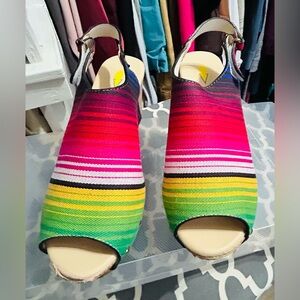 Volatile Serape Striped Wedges